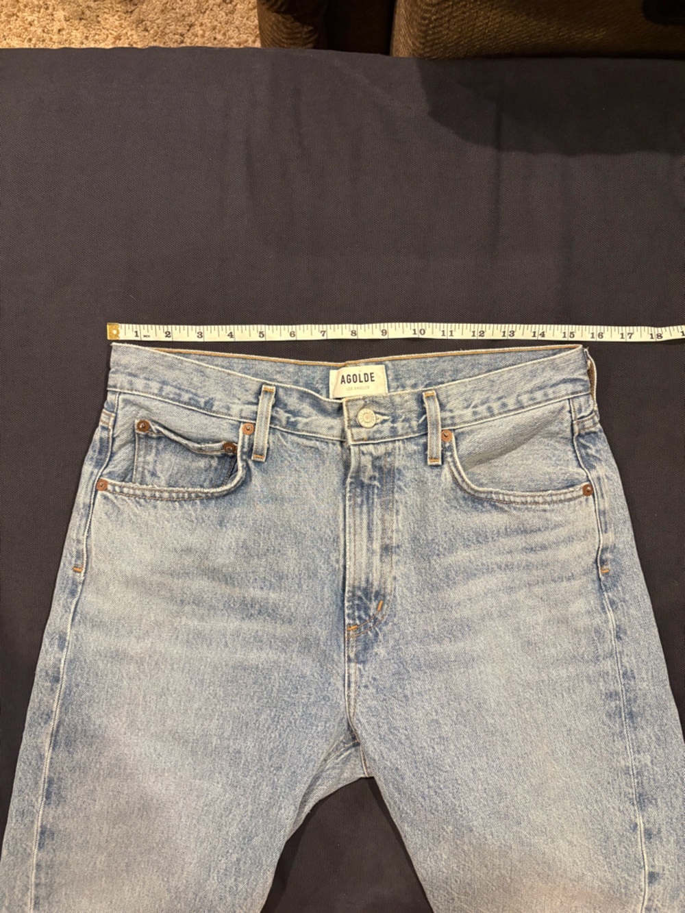 Agolde High Rise Women’s Jeans in Light Blue Wash